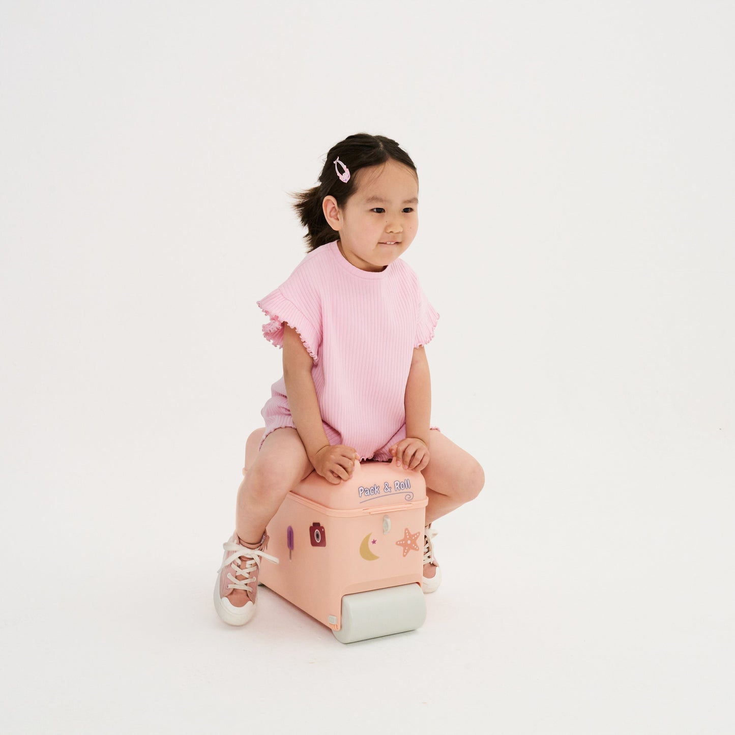 Kids Ride-on Suitcase: Dusty Pink