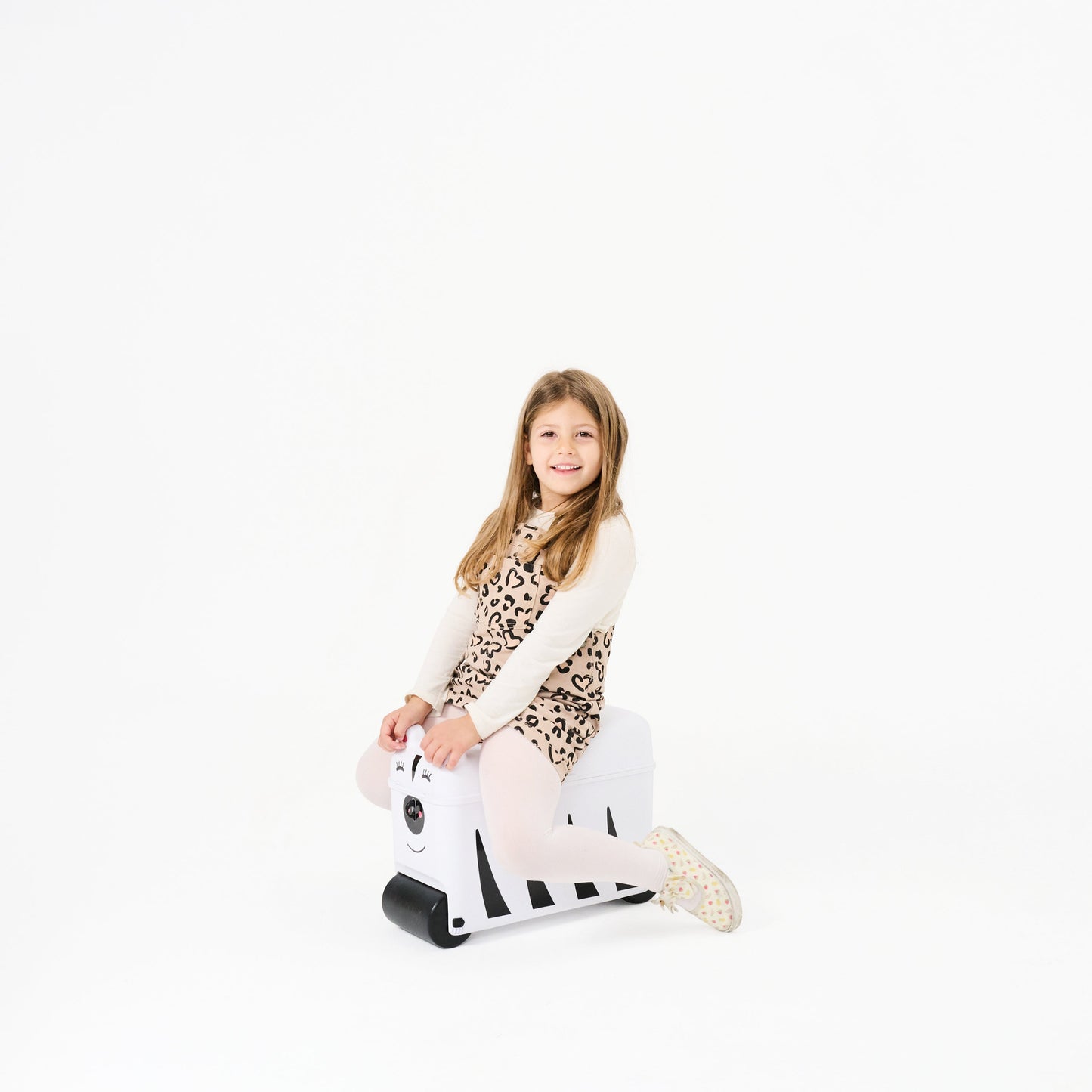 Kids Ride-on Suitcase: Zebra