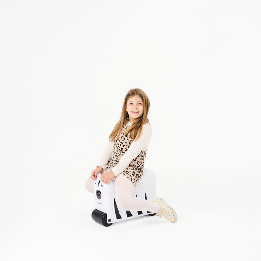 Kids Ride-on Suitcase: Zebra