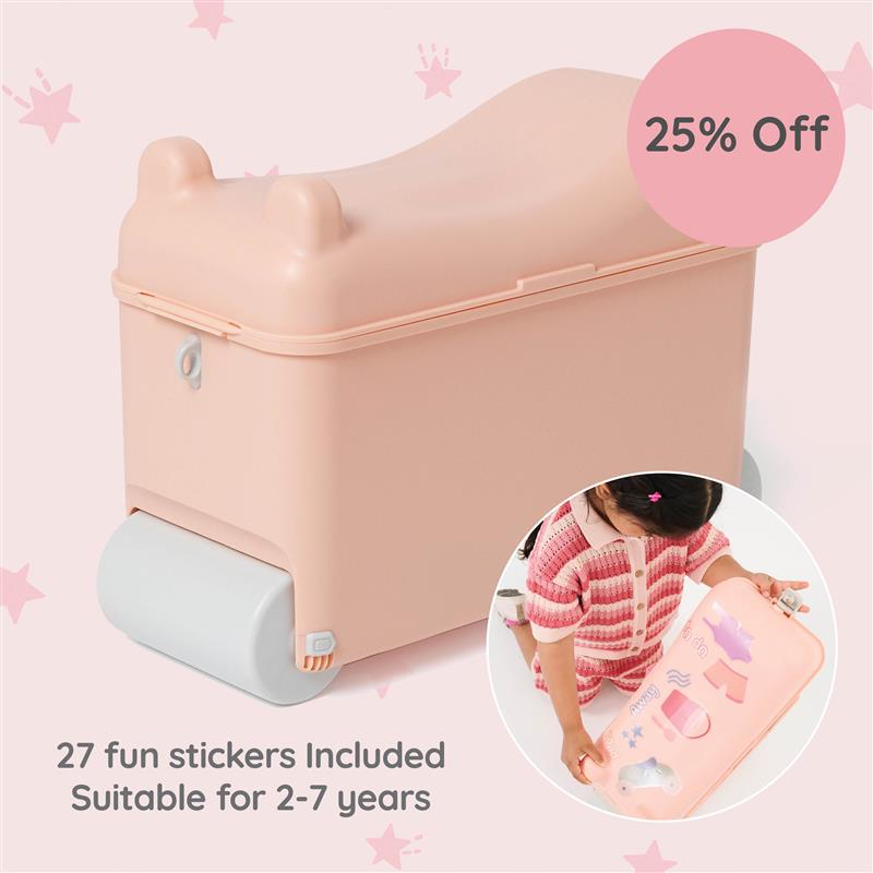 Kids Ride-on Suitcase: Dusty Pink