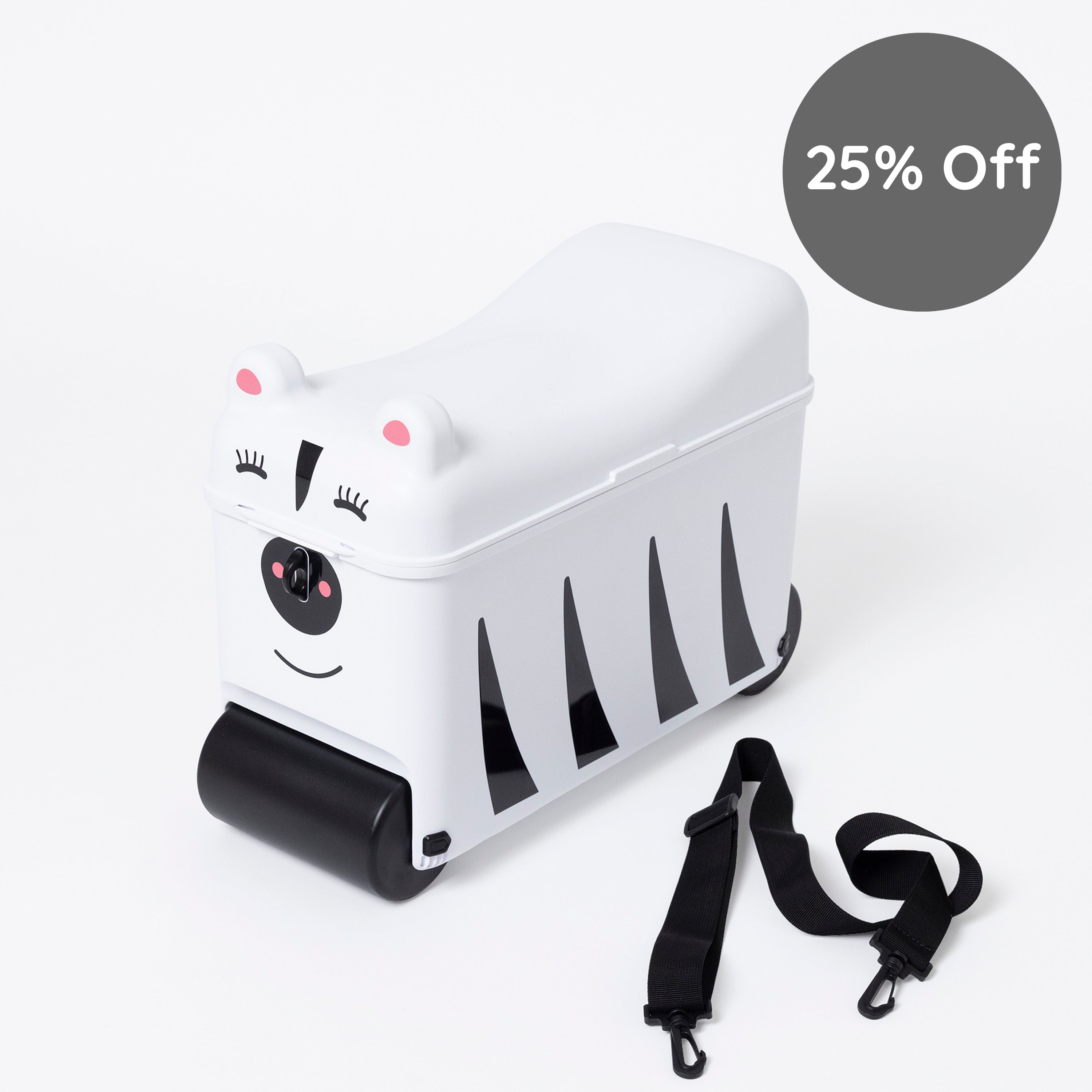 Kids Ride-on Suitcase: Zebra