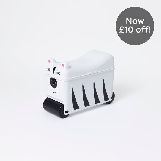 Kids Ride-on Suitcase: Zebra