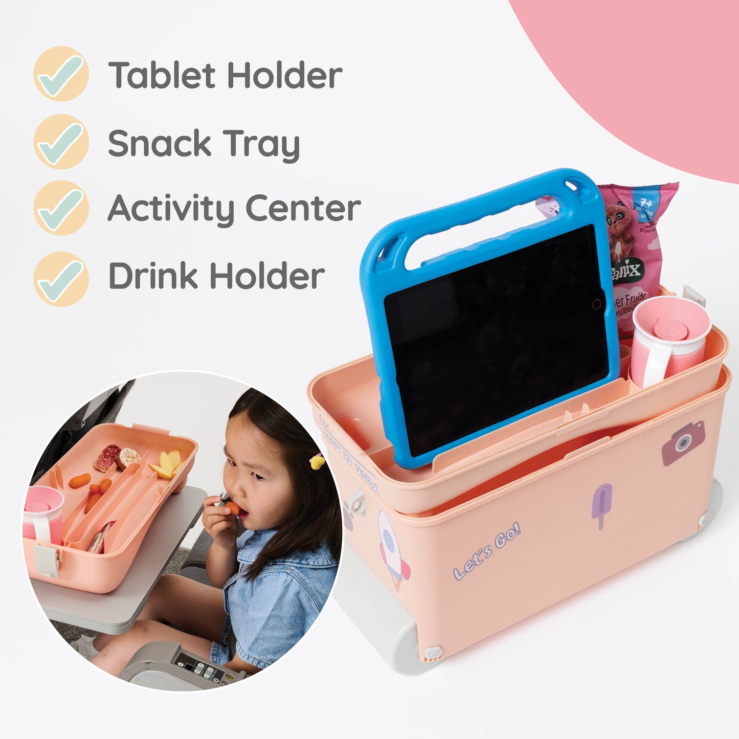 Kids Ride-on Suitcase: Dusty Pink