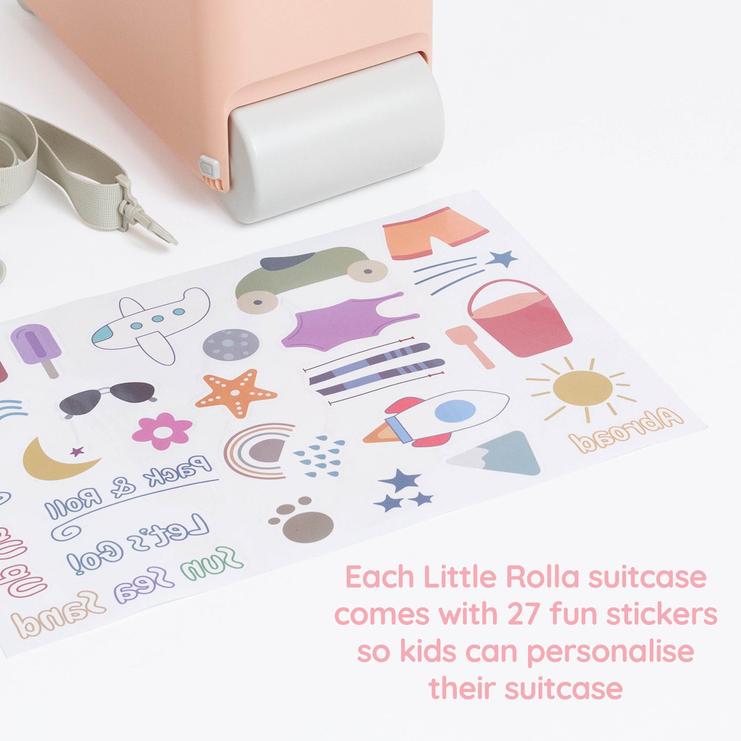 Kids Ride-on Suitcase: Dusty Pink