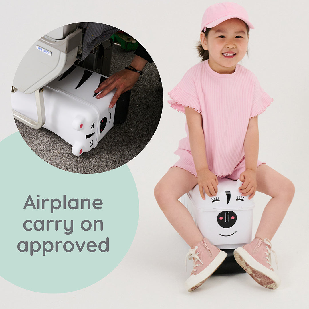 Kids Ride-on Suitcase: Zebra