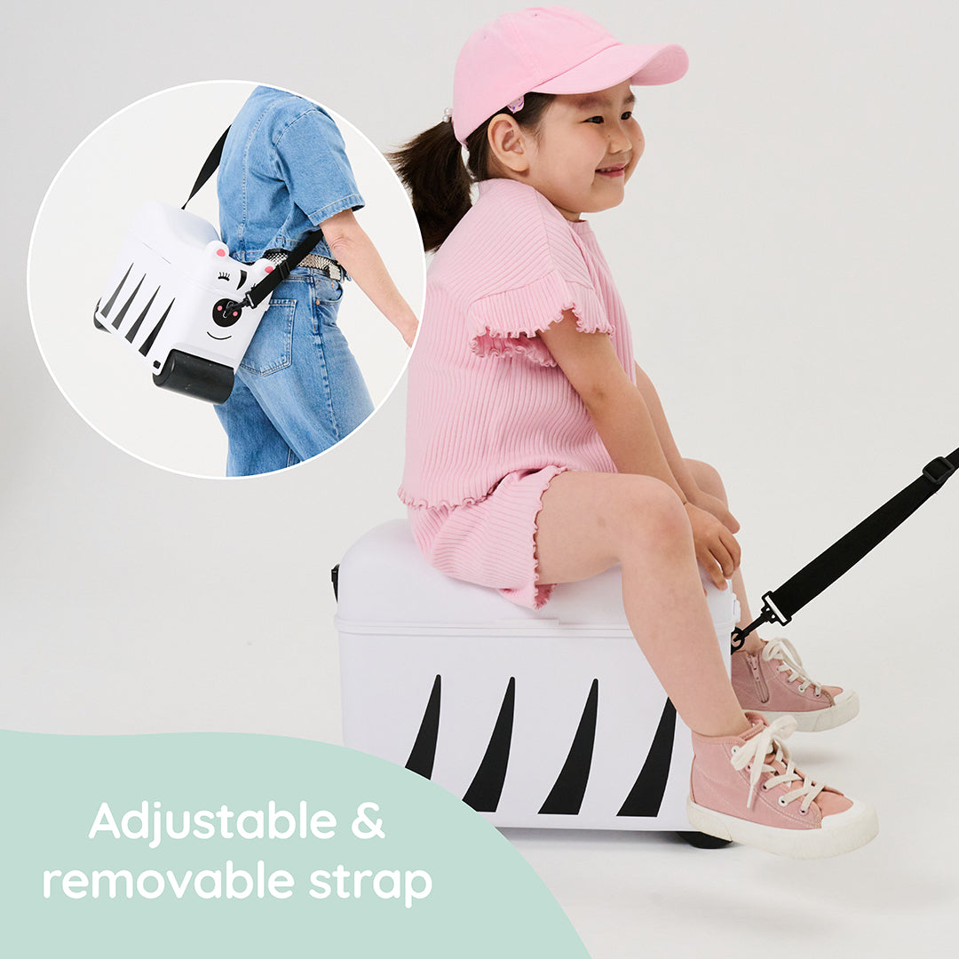 Kids Ride-on Suitcase: Zebra